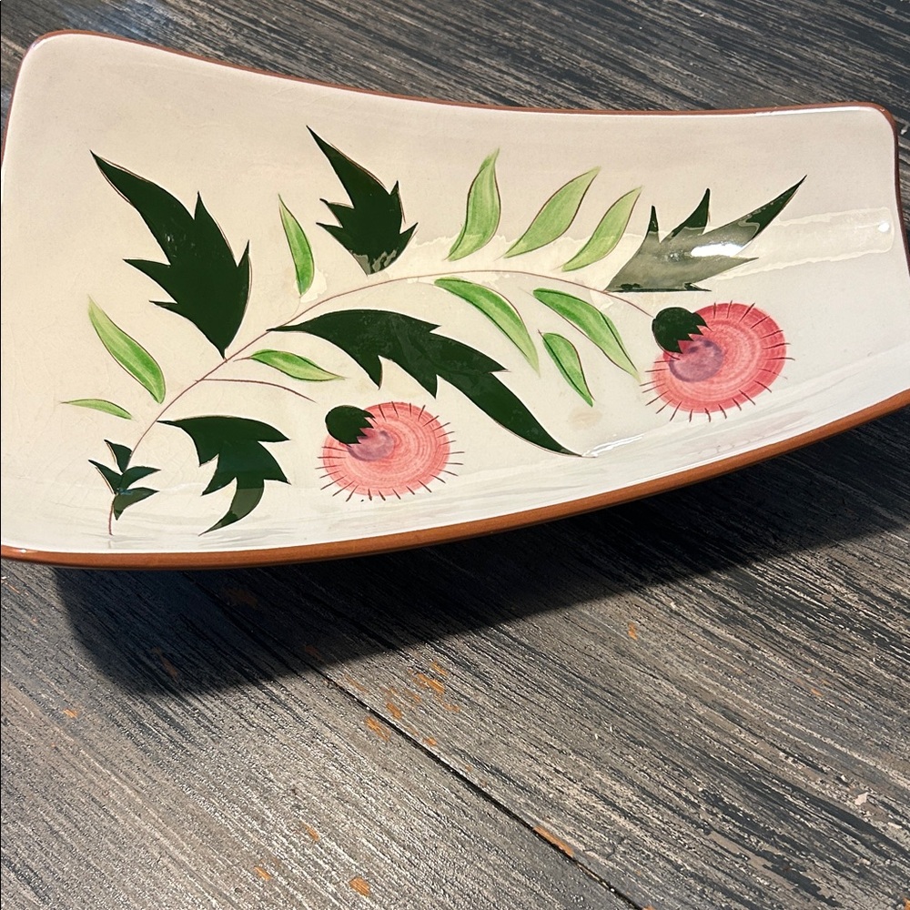 Stangl Pottery Floral Ceramic Serving Platter Cottage Core, Garden Party